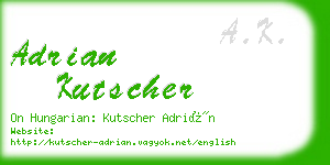 adrian kutscher business card